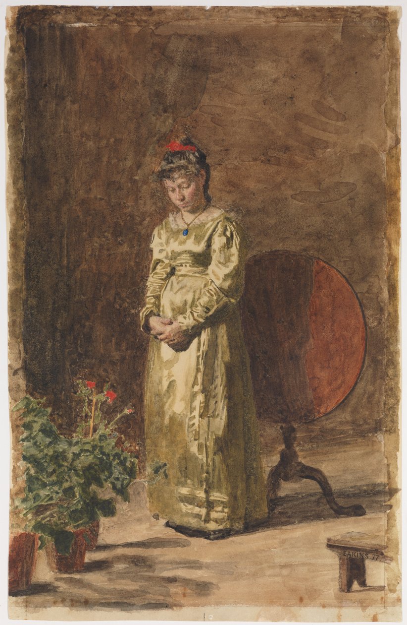 Young Girl Meditating by Thomas Eakins