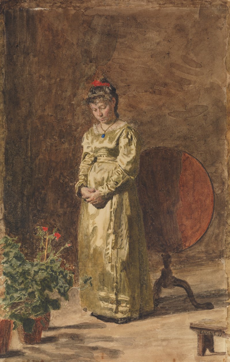 Young Girl Meditating by Thomas Eakins