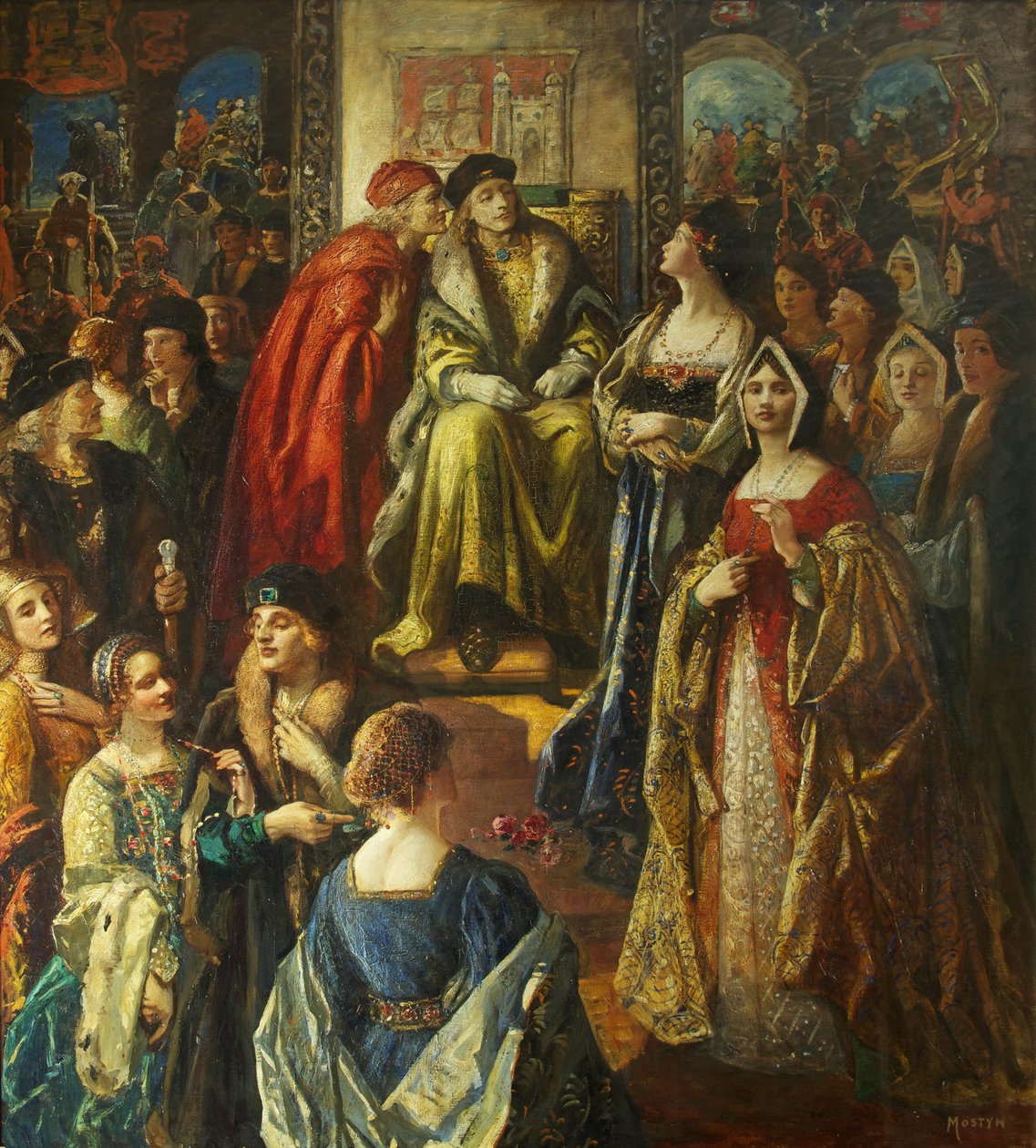 King Henry VII fining the Citizens of Bristol because their wives were so finely dressed by Thomas Edwin Mostyn