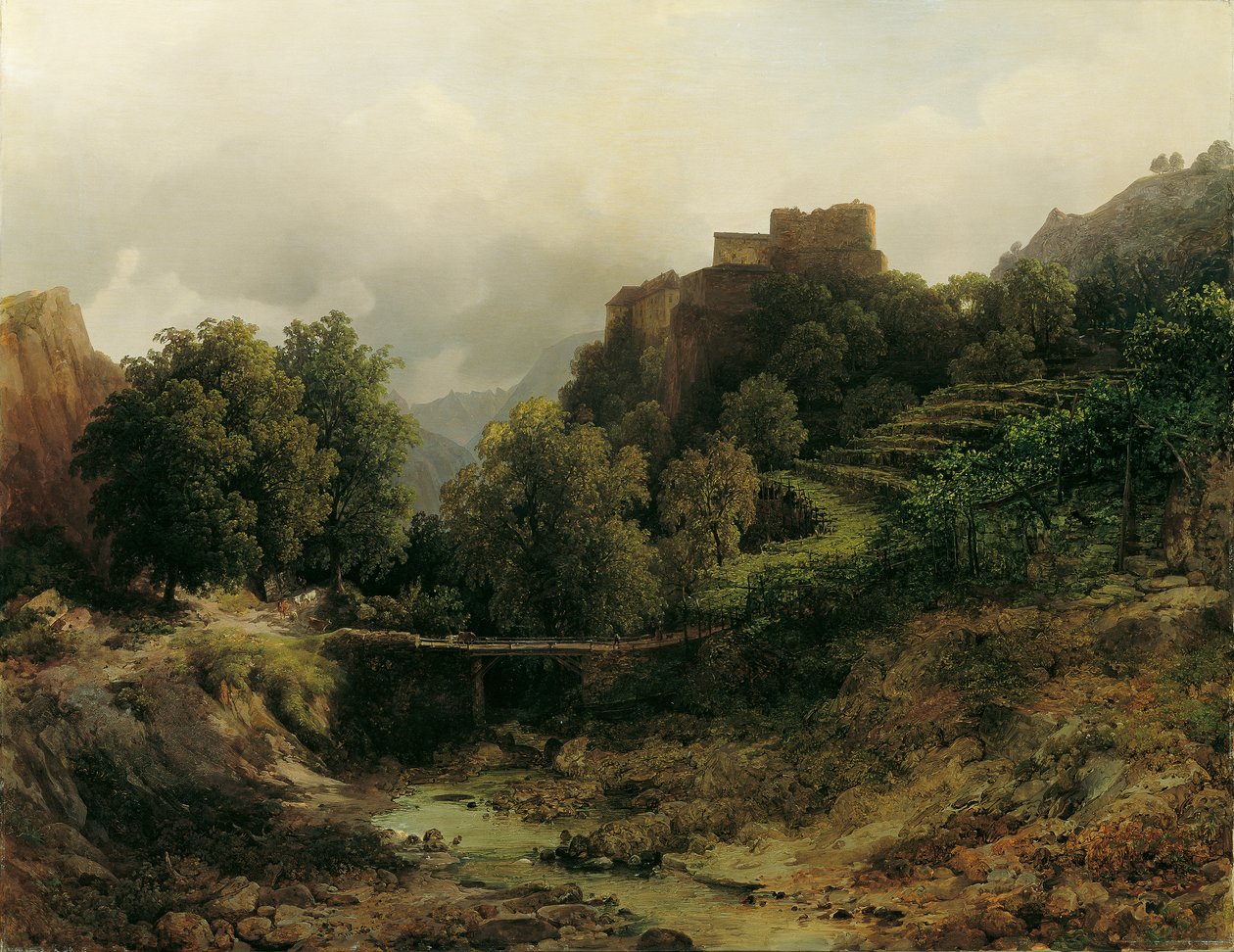 Castle Tyrol near Merano by Thomas Ender