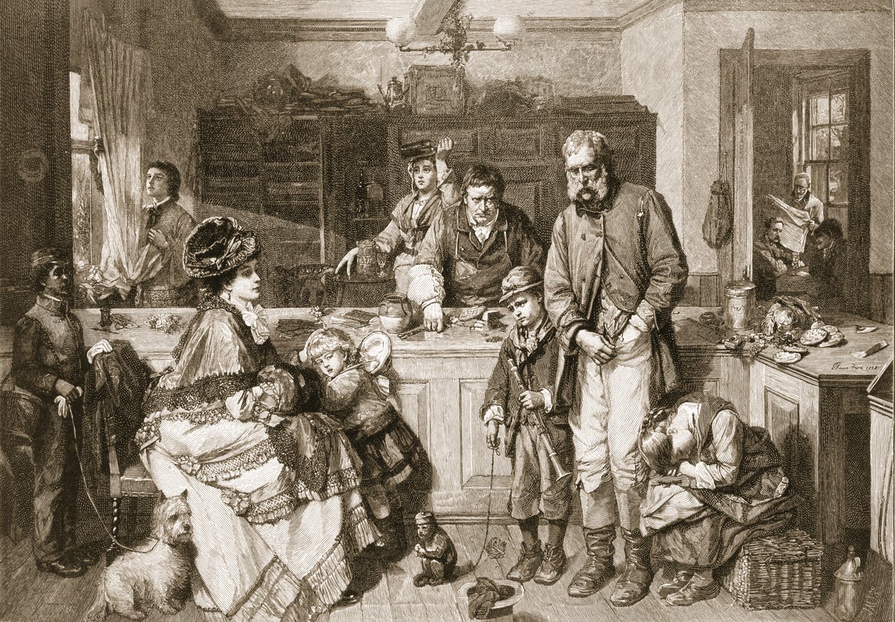 From Hand to Mouth - He was One of the Few who Would not Beg, pub. 1879 by Thomas Faed