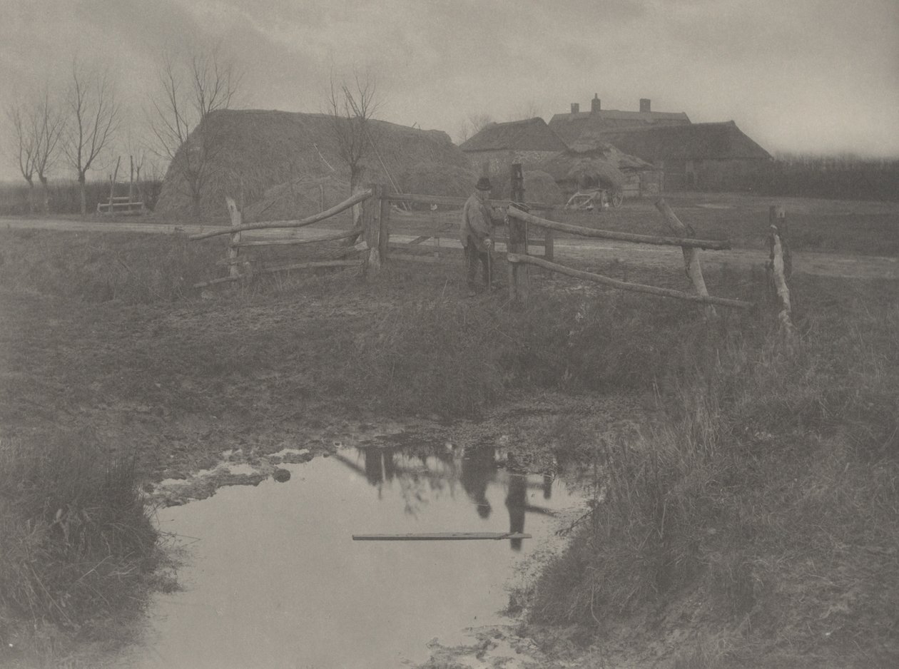 A Marsh Farm, 1886 by Thomas Frederick Goodall