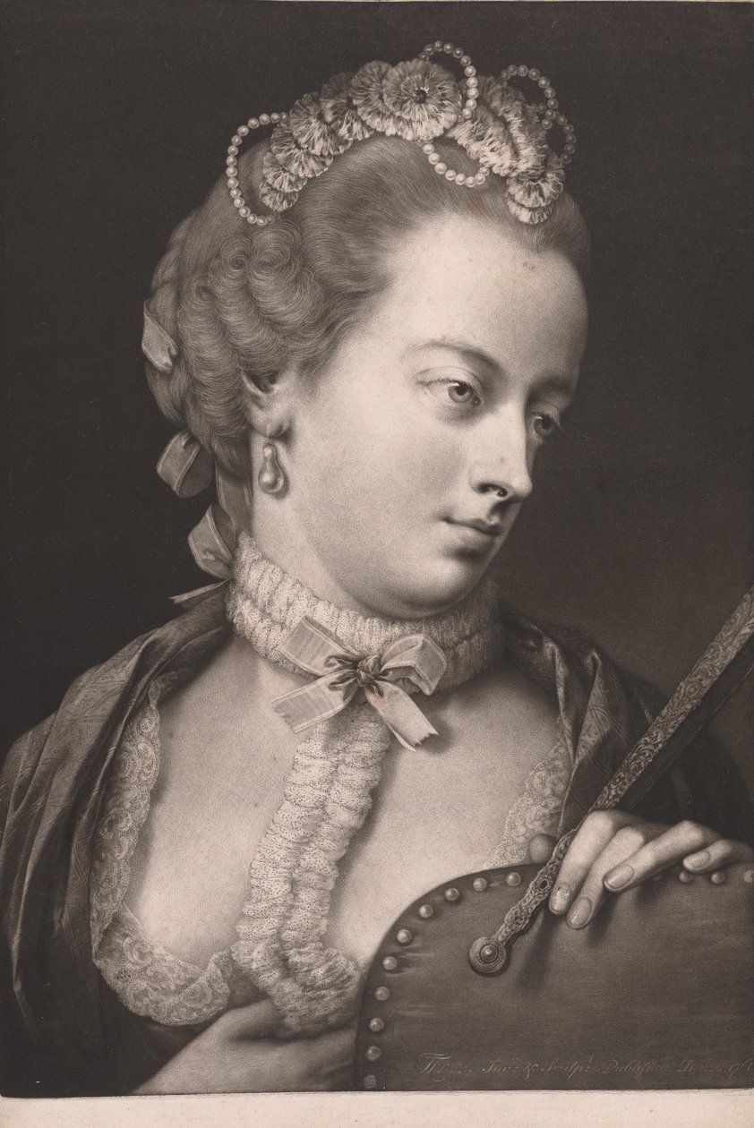 Lady elegantly attired by Thomas Frye
