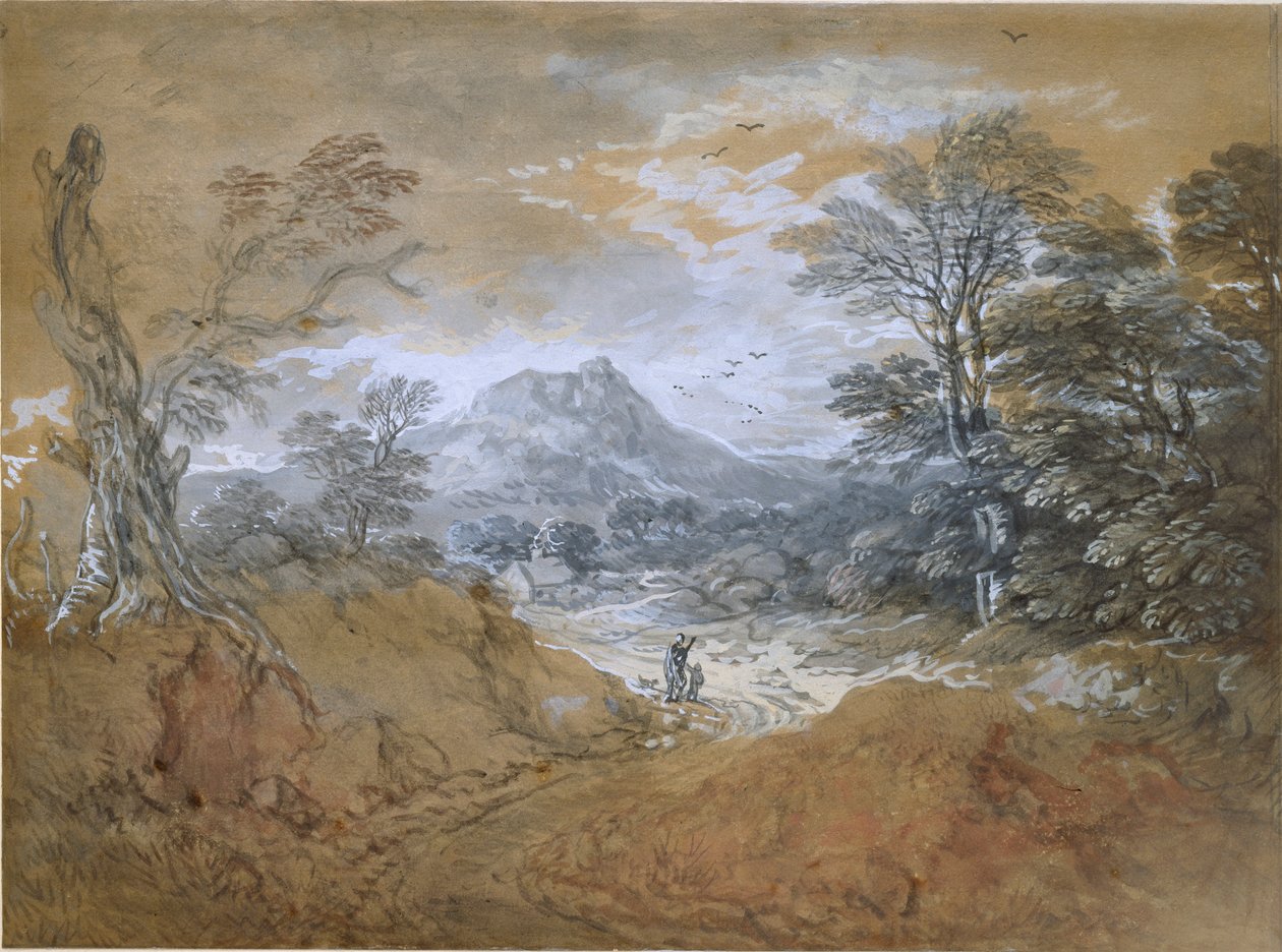 Landscape with a Road at the Edge of a Wood, 1760-1765 by Thomas Gainsborough