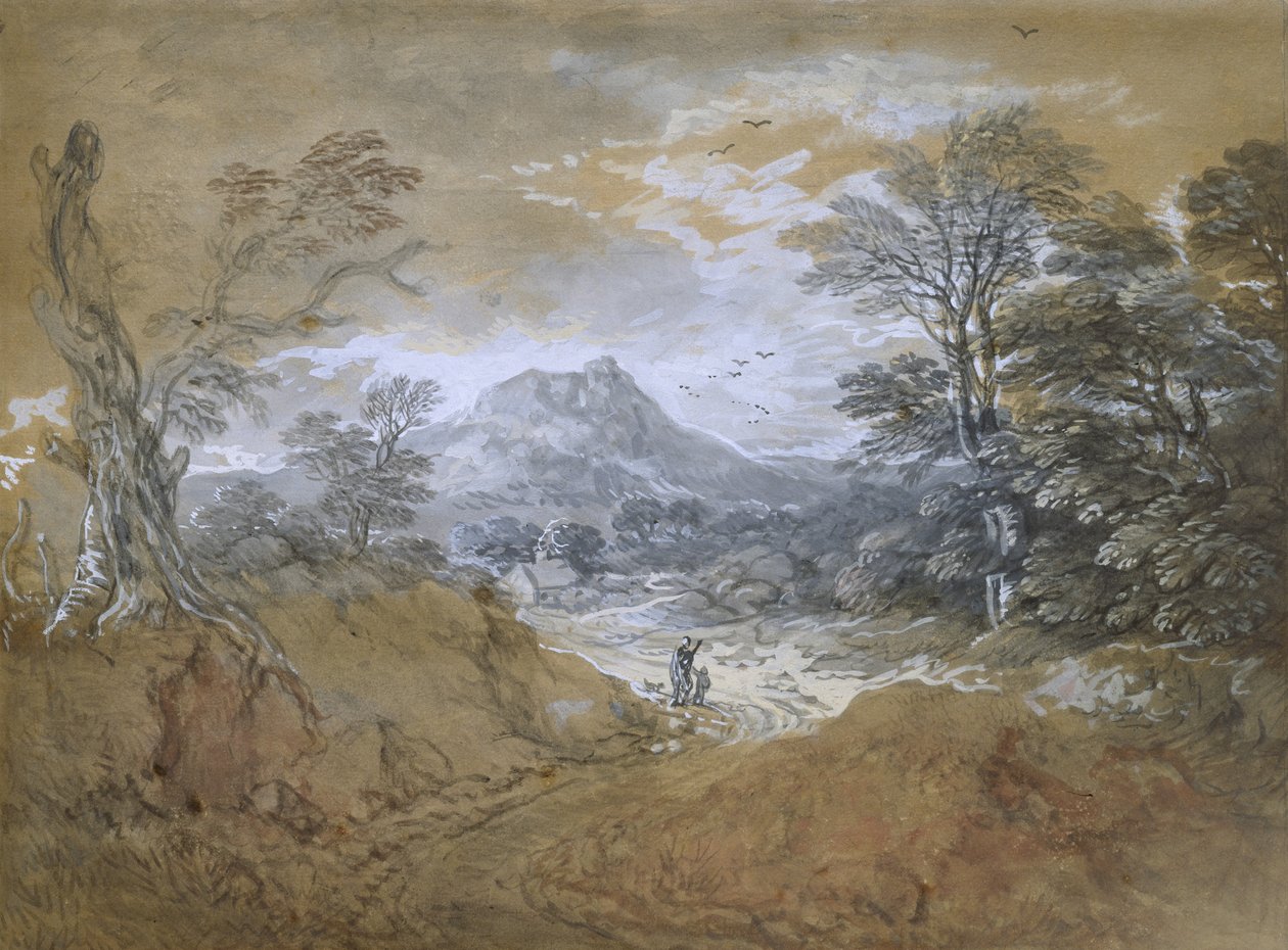 Landscape with a Road at the Edge of a Wood, 1760-65 by Thomas Gainsborough