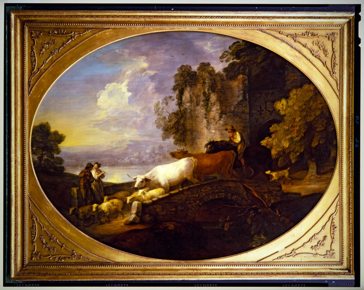 River Landscape with Rustic Lovers by Thomas Gainsborough