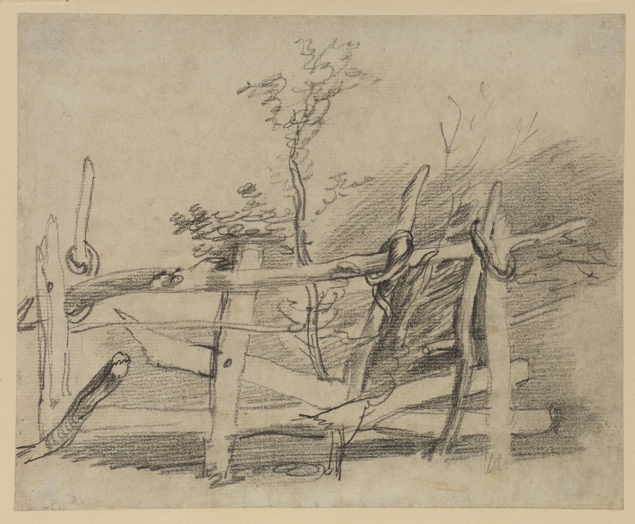 Study of an old hurdle by Thomas Gainsborough