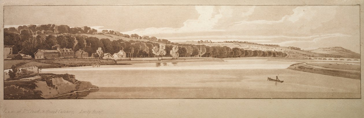 A Selection of Twenty of the Most Picturesque Views in Paris: View of St. Cloud by Thomas Girtin
