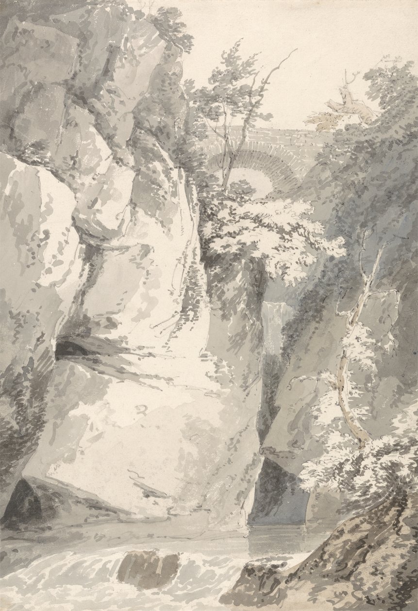On the Banks of the Lago di Como, c.1796 by Thomas Girtin