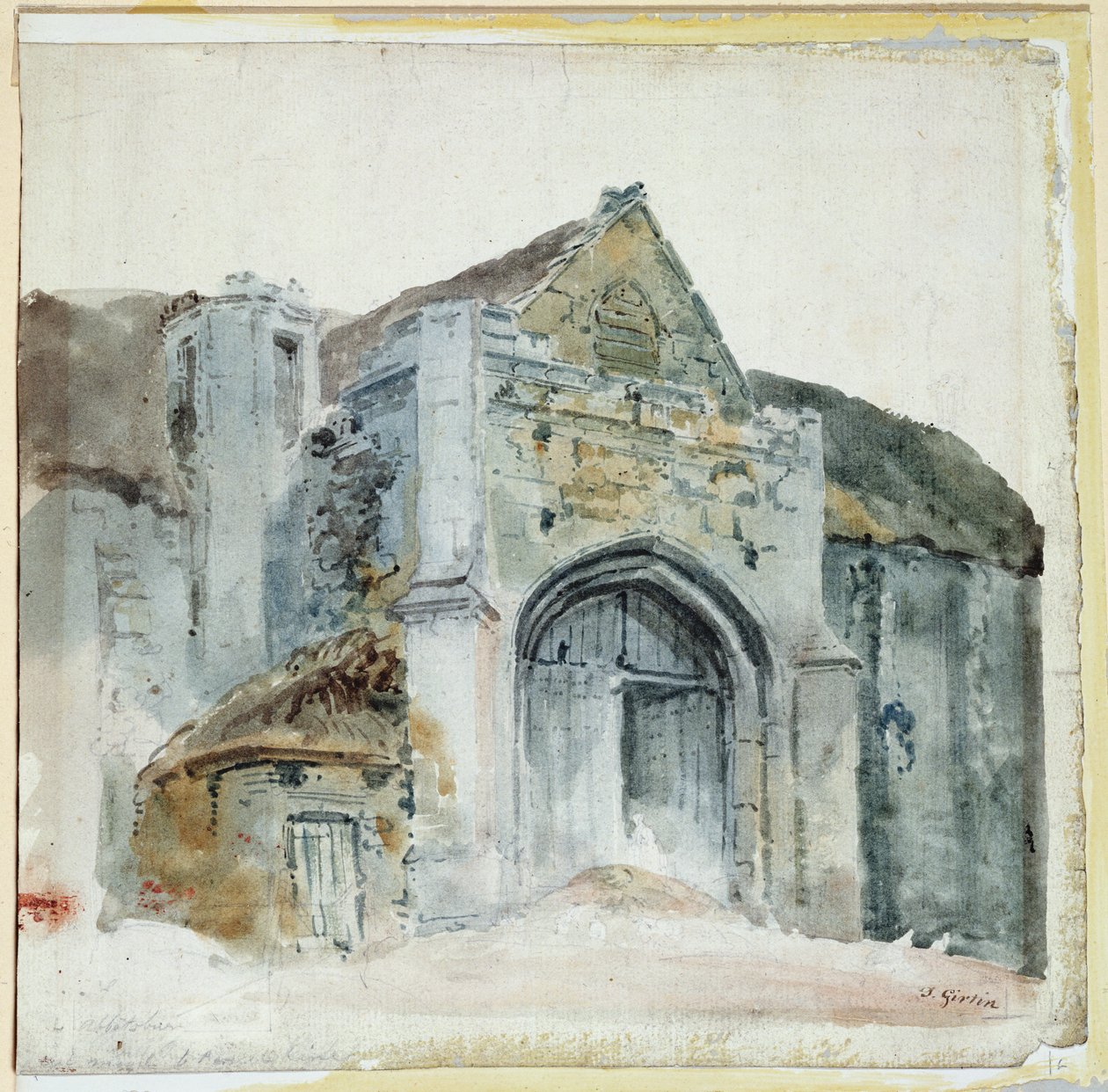 The Tithe Barn, Abbotsbury by Thomas Girtin