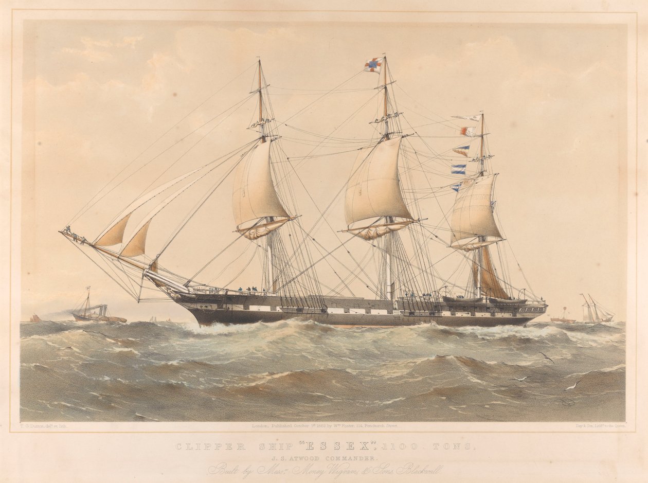 Clipper ship Essex 1100 Tons by Thomas Goldsworth Dutton