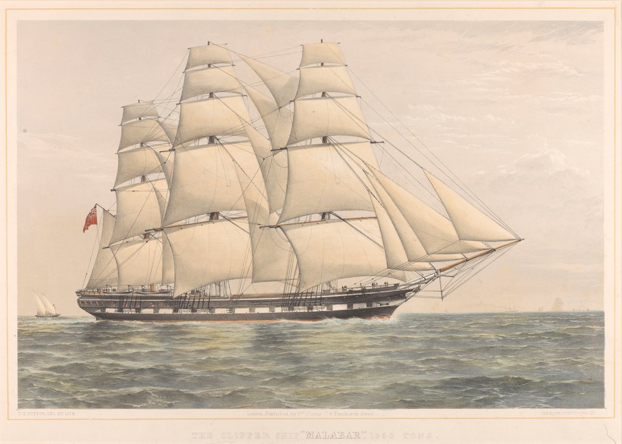 The Clipper Ship Malabar 1350 Tons by Thomas Goldsworth Dutton