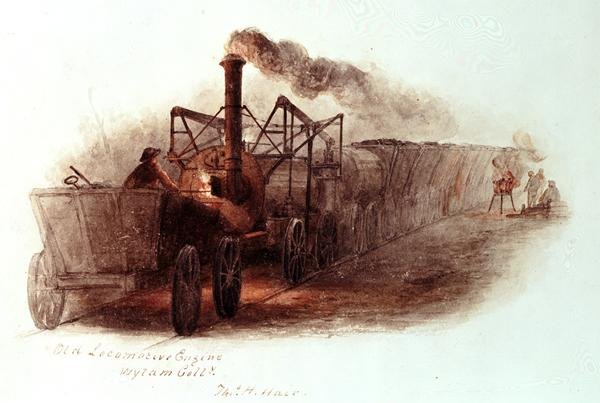 Old Locomotive Engine, Wylam Colliery by Thomas H. Hair
