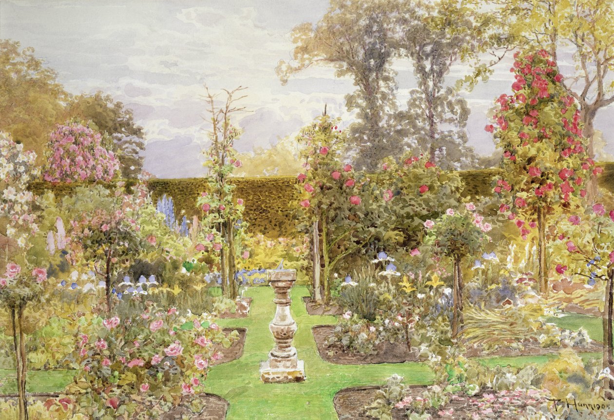 The Sun Dial in the Rose Garden by Thomas H. Hunn