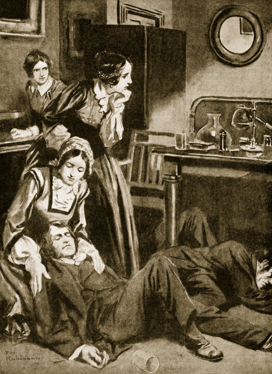 James Simpson and his assistants discover Chloroform, November 1847 by Thomas Heath Robinson