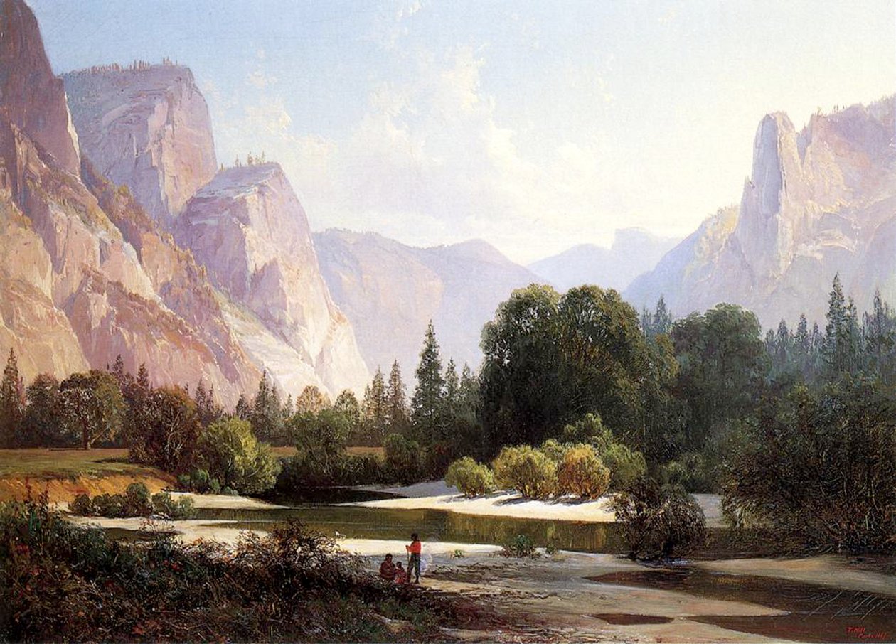 Piute Indian Camp, Yosemite, 1890 by Thomas Hill
