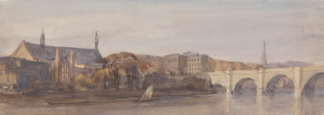 View of Westminster Hall and Bridge from Lambeth by Thomas Hollis
