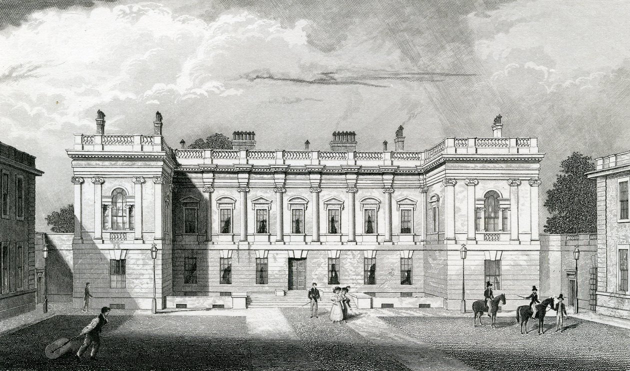 Burlington House, Royal Academy of Arts, Piccadilly, London by Thomas Hosmer Shepherd