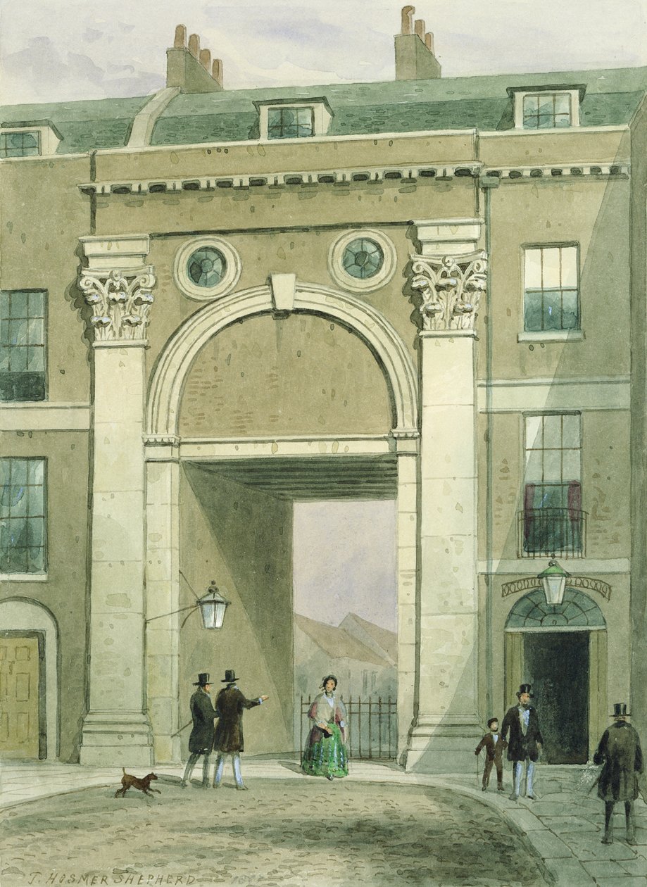 Gateway to the River, Essex Street, 1857 by Thomas Hosmer Shepherd