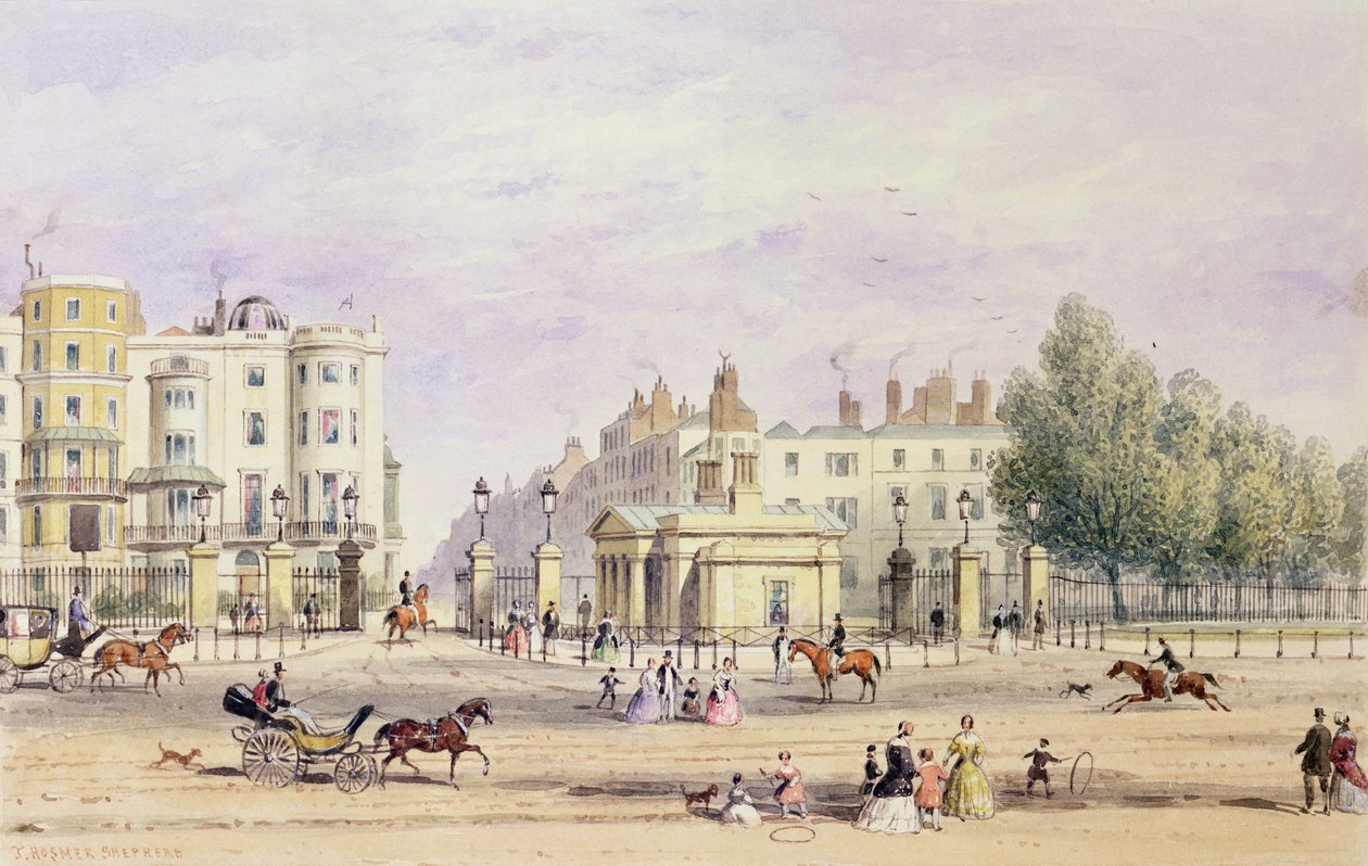 Grosvenor Gate and the New Lodge by Thomas Hosmer Shepherd