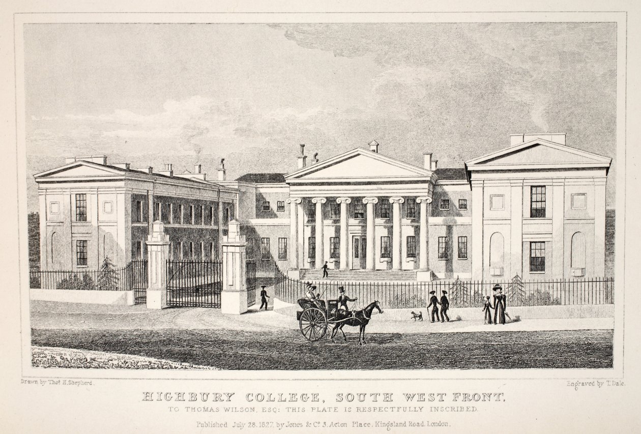 Highbury College, South West Front, from 