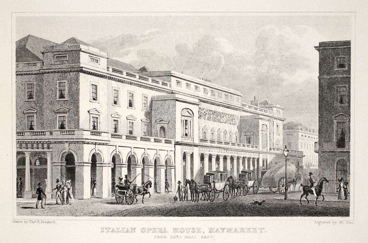 Italian Opera House, Haymarket, from 