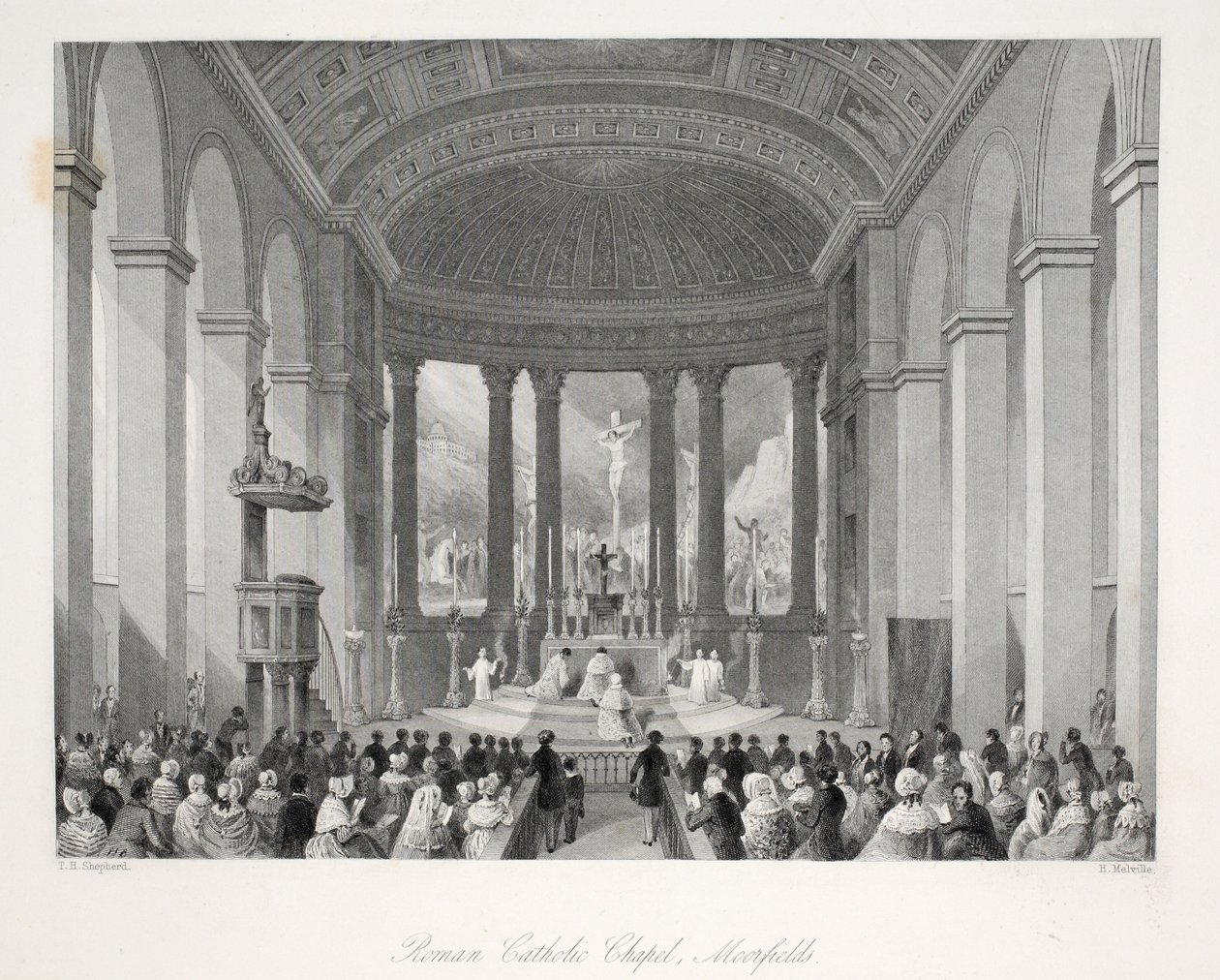 Roman Catholic Chapel, Moorfields, from 