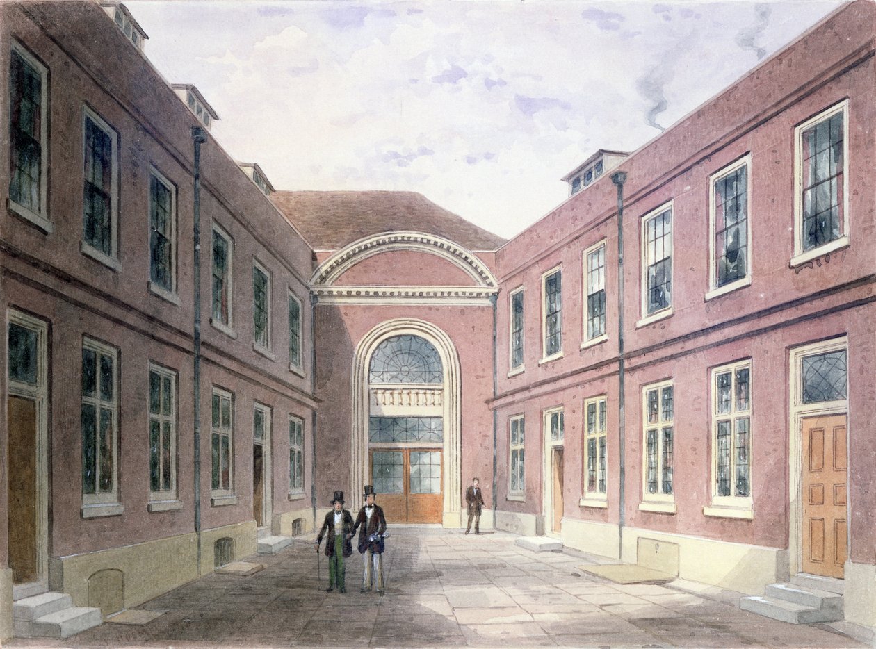 The Inner Court of Girdlers Hall Basinghall Street by Thomas Hosmer Shepherd