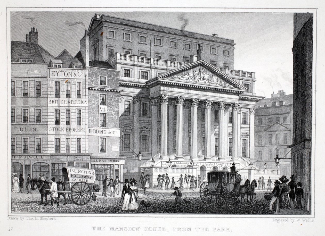 The Mansion House by Thomas Hosmer Shepherd