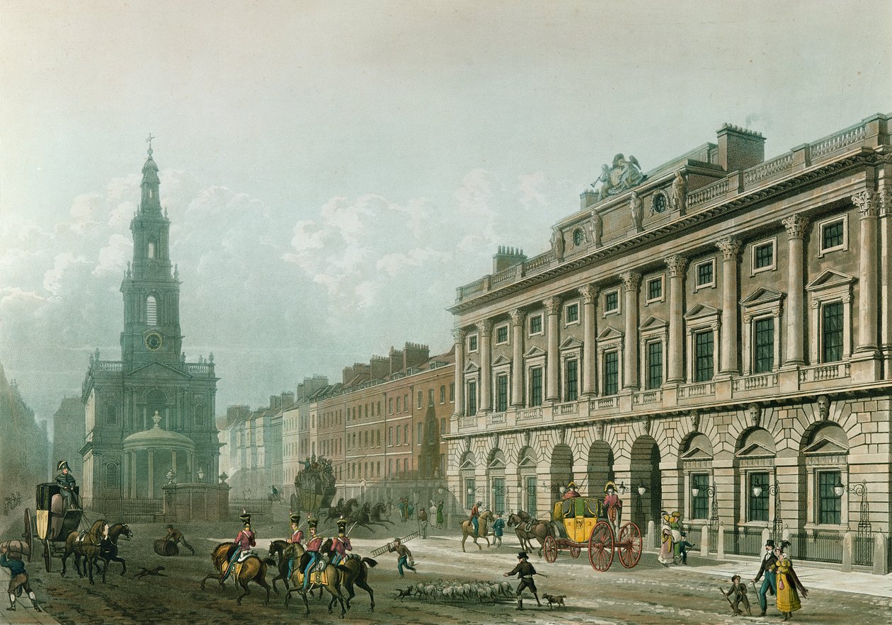 View of Somerset House, from the Strand by Thomas Hosmer Shepherd