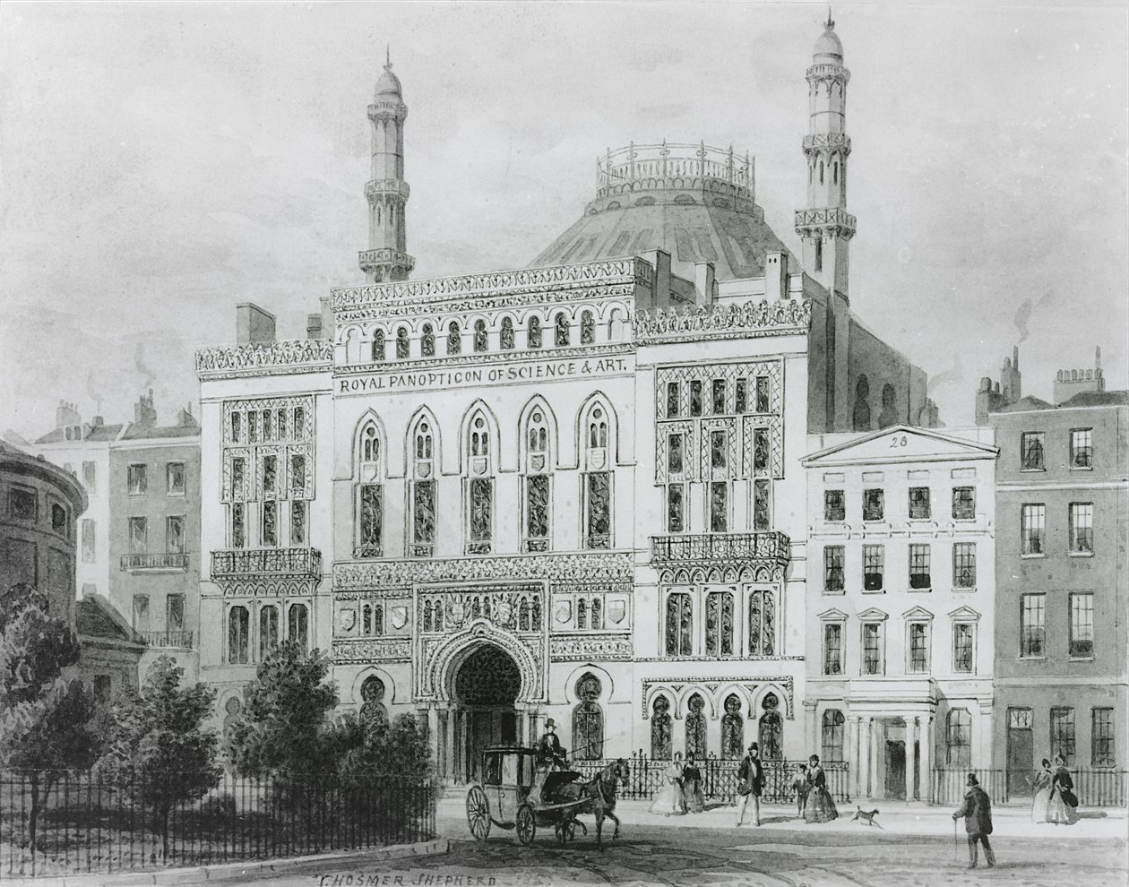 View of the Royal Panopticon of Science and Art, 1825 by Thomas Hosmer Shepherd