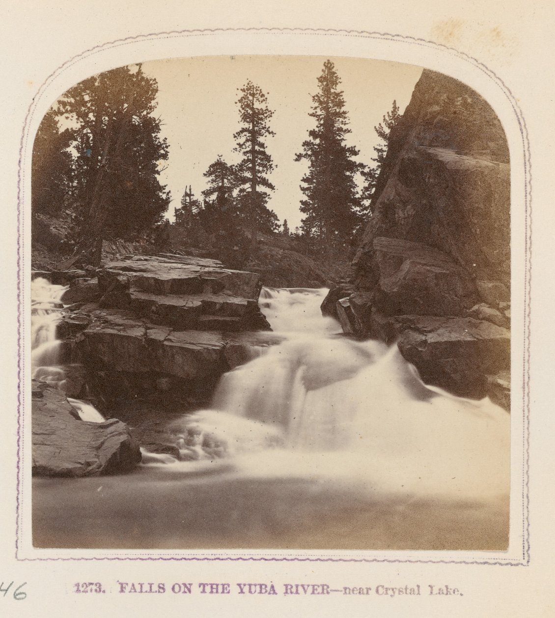 Falls of the Yuba River — Near Crystal Lake by Thomas Houseworth