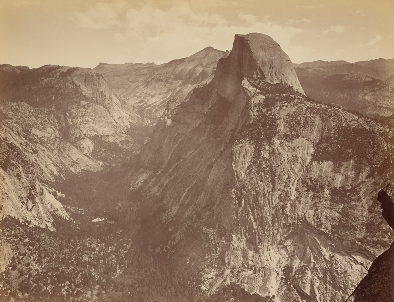 The Half Dome from Glacier Point, Yosemite by Thomas Houseworth and Company