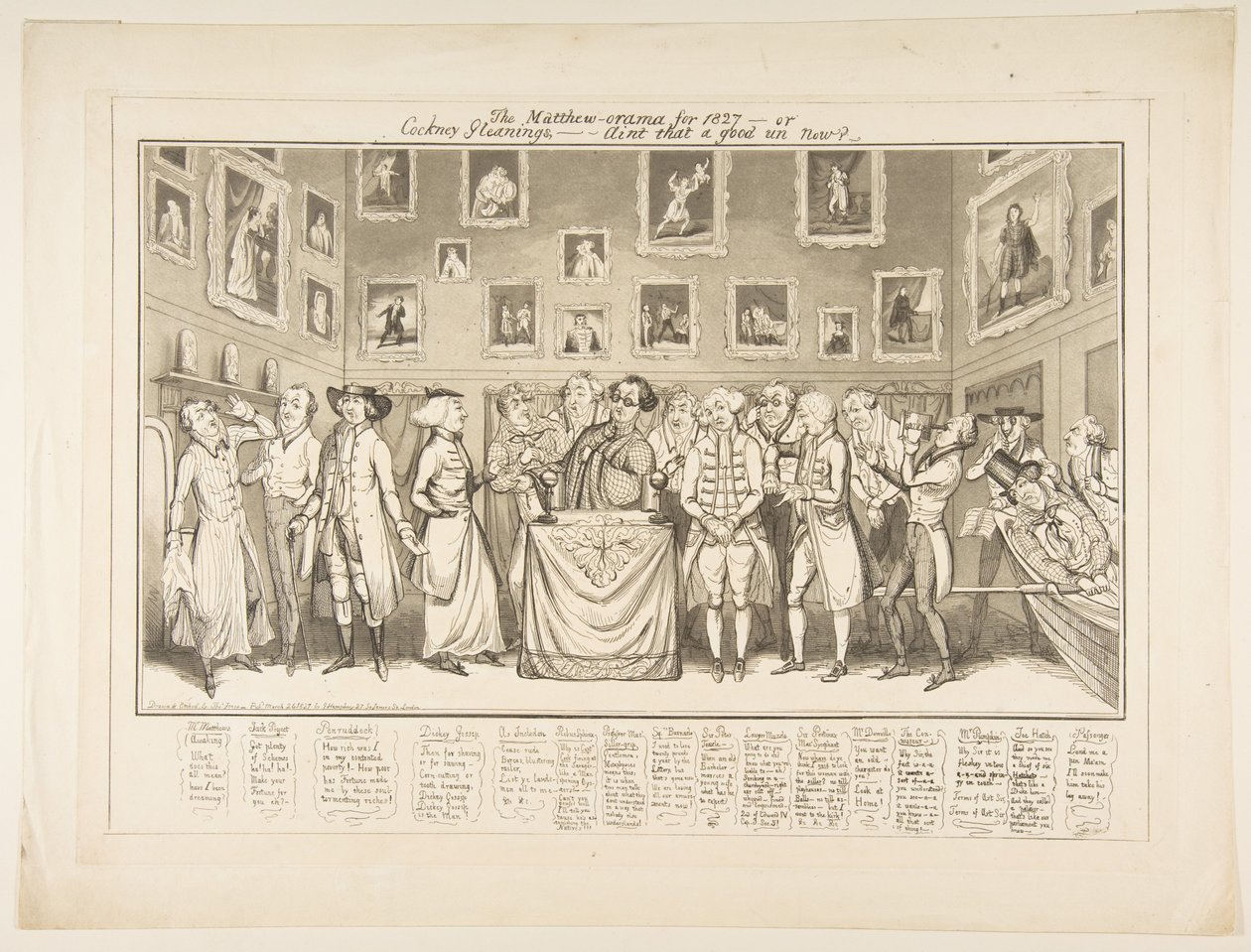 The Matthew-orama for 1827 or Cockney Gleanings, March 26, 1827 by Thomas Howell Jones