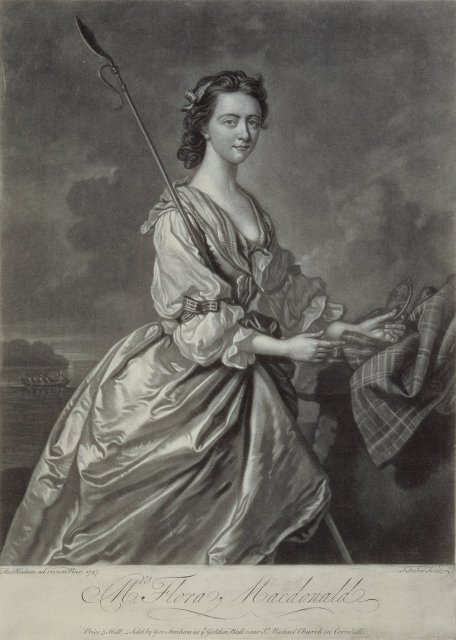 Flora MacDonald, engraved by J. Faber, 1747 by Thomas Hudson