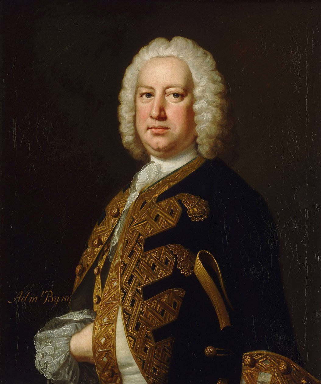 Portrait of Admiral John Byng by Thomas Hudson