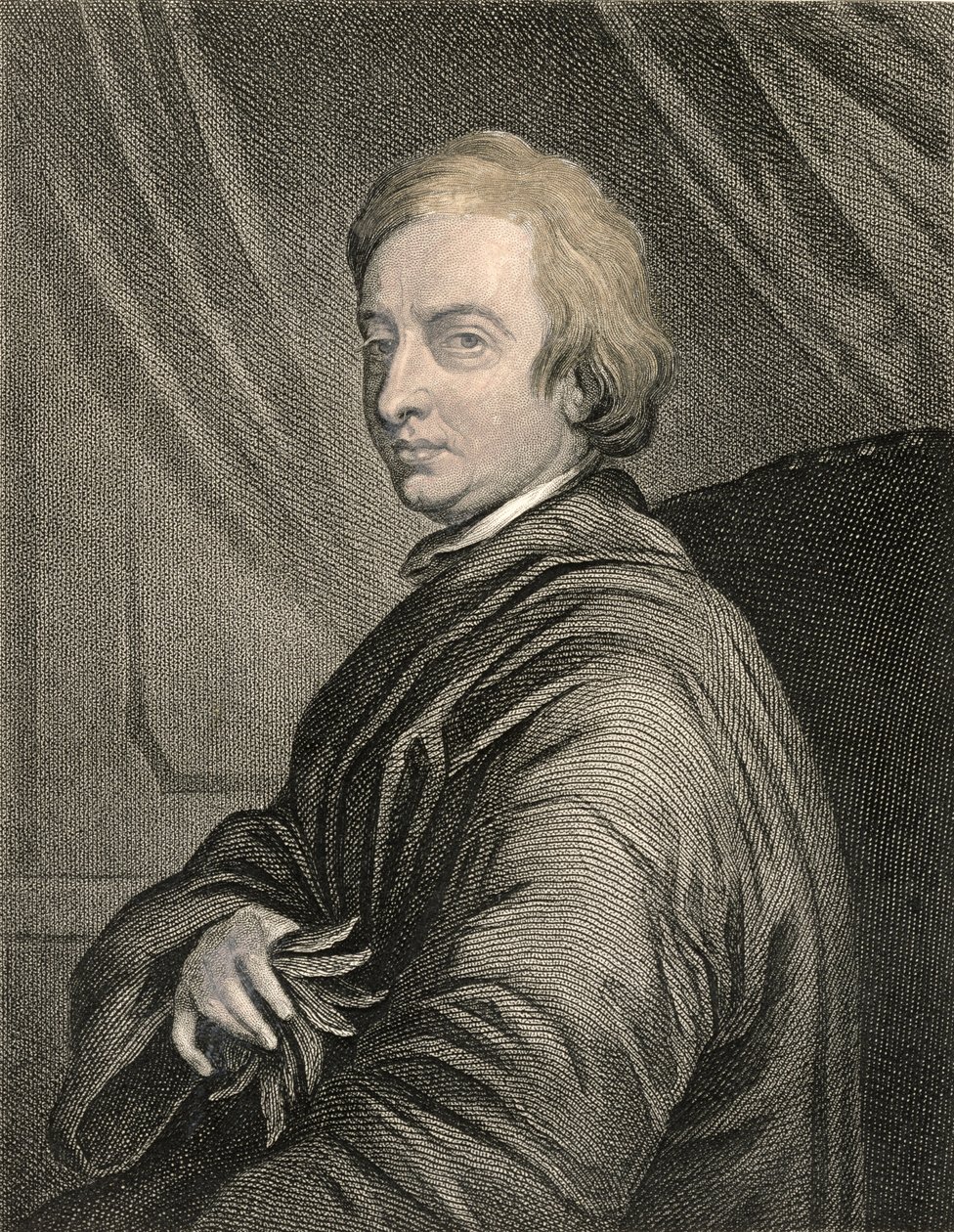 Portrait of John Dryden (1631-1700) Engraved by Charles Edward Wagstaff by Thomas Hudson