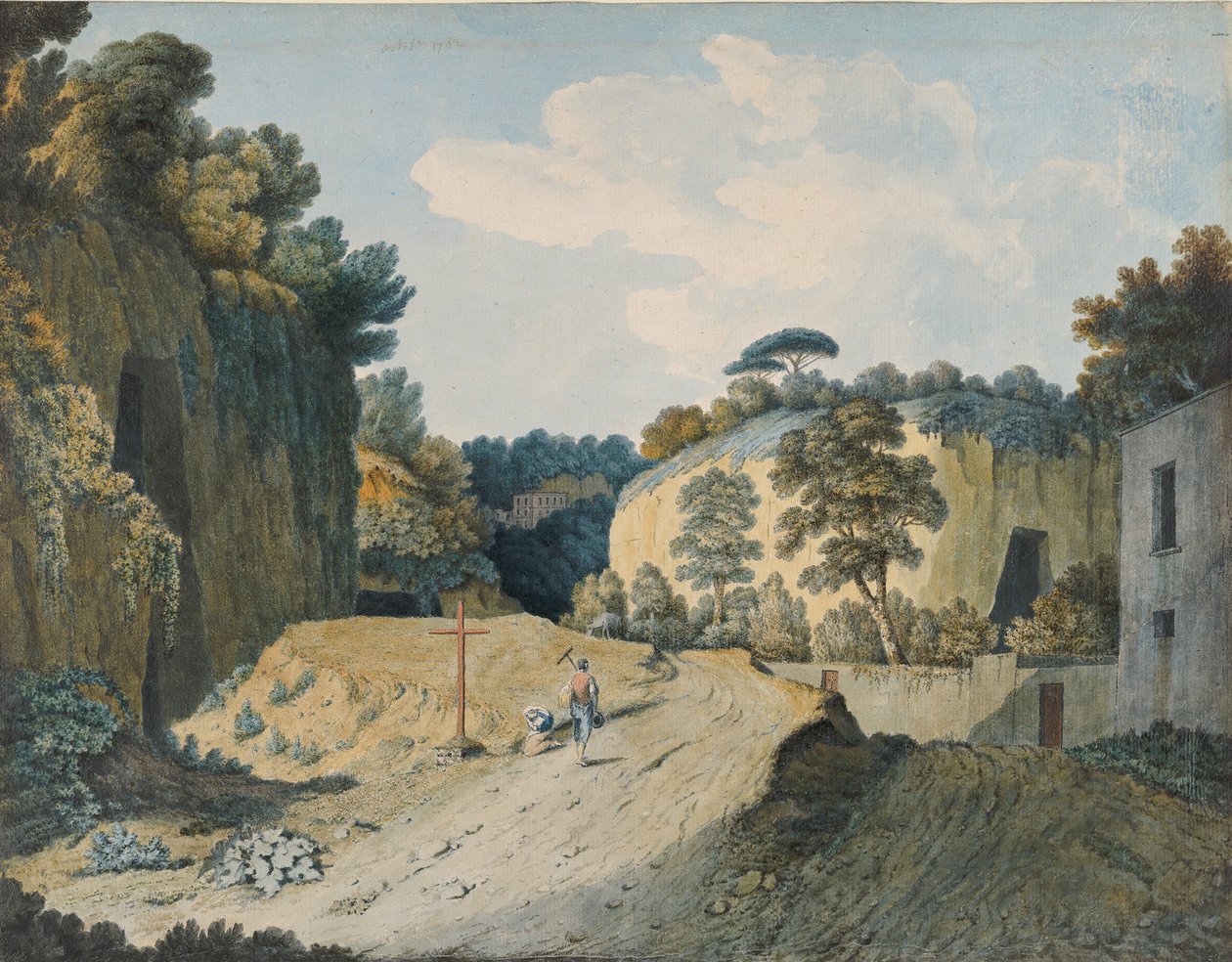 A Road in a Gorge near Naples, 1782 by Thomas Jones
