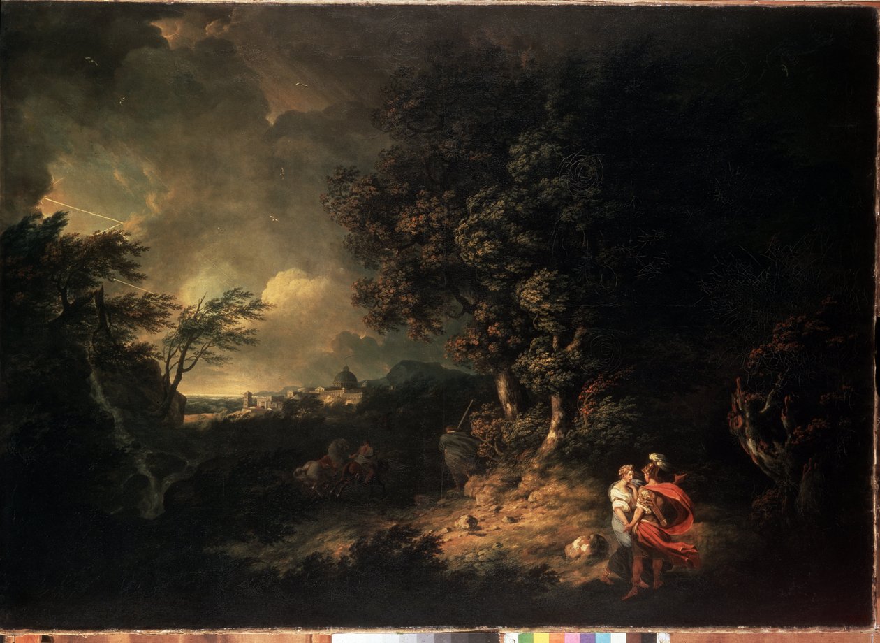 Landscape with Aeneas and Dido by Thomas Jones