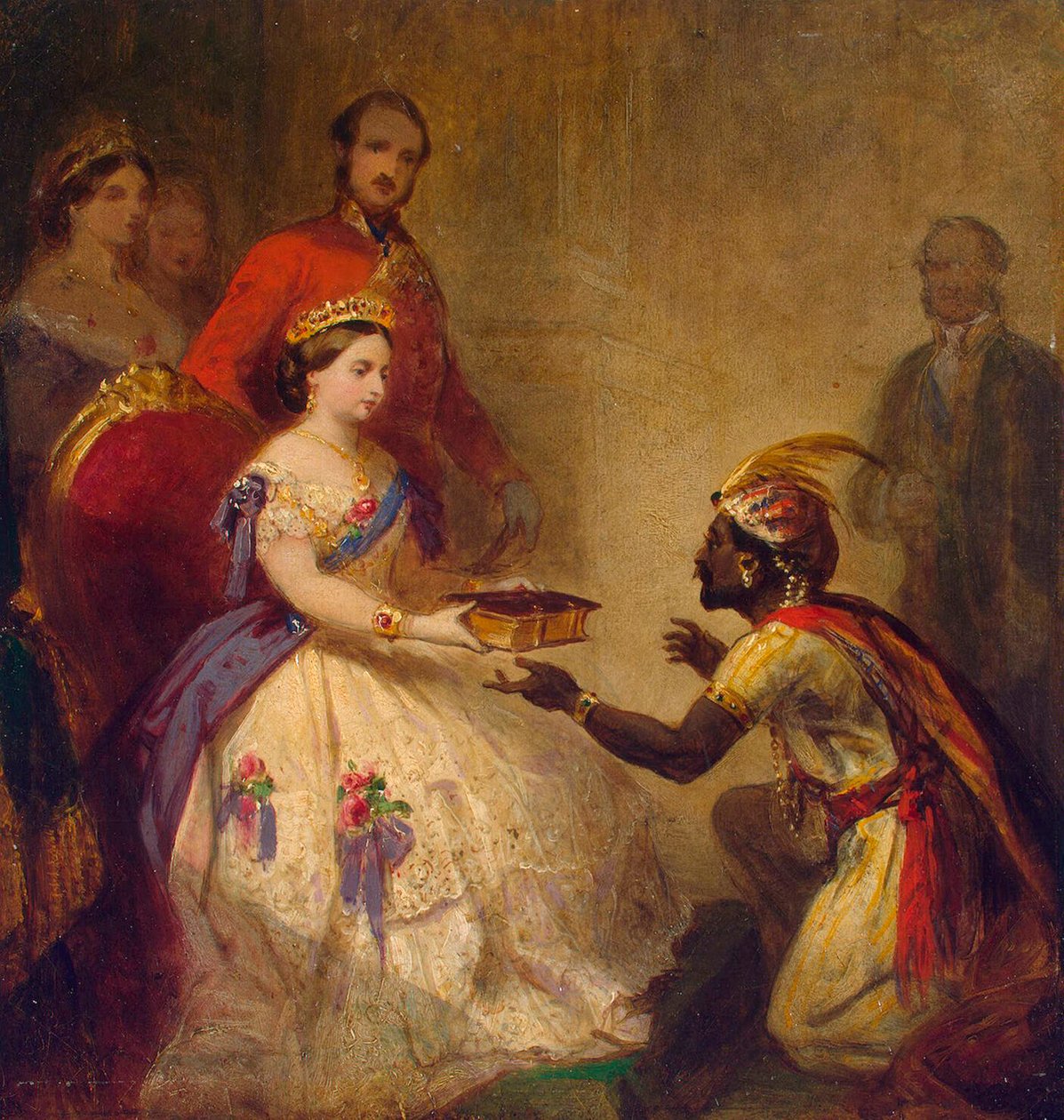 Queen Victoria Giving the Bible to an African Chief by Thomas Jones Barker