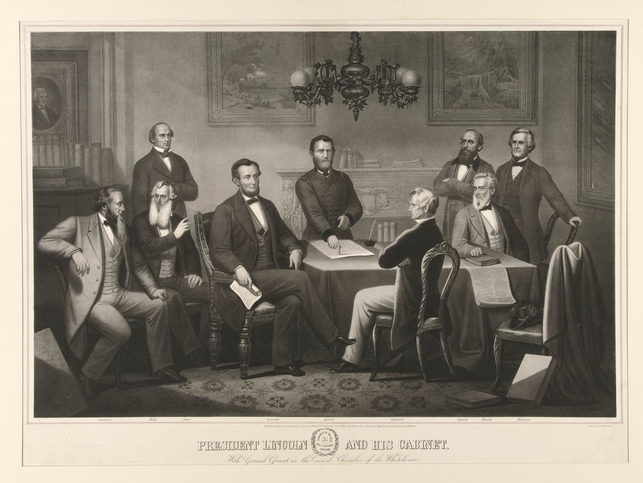President Lincoln and his Cabinet by Thomas Kelly