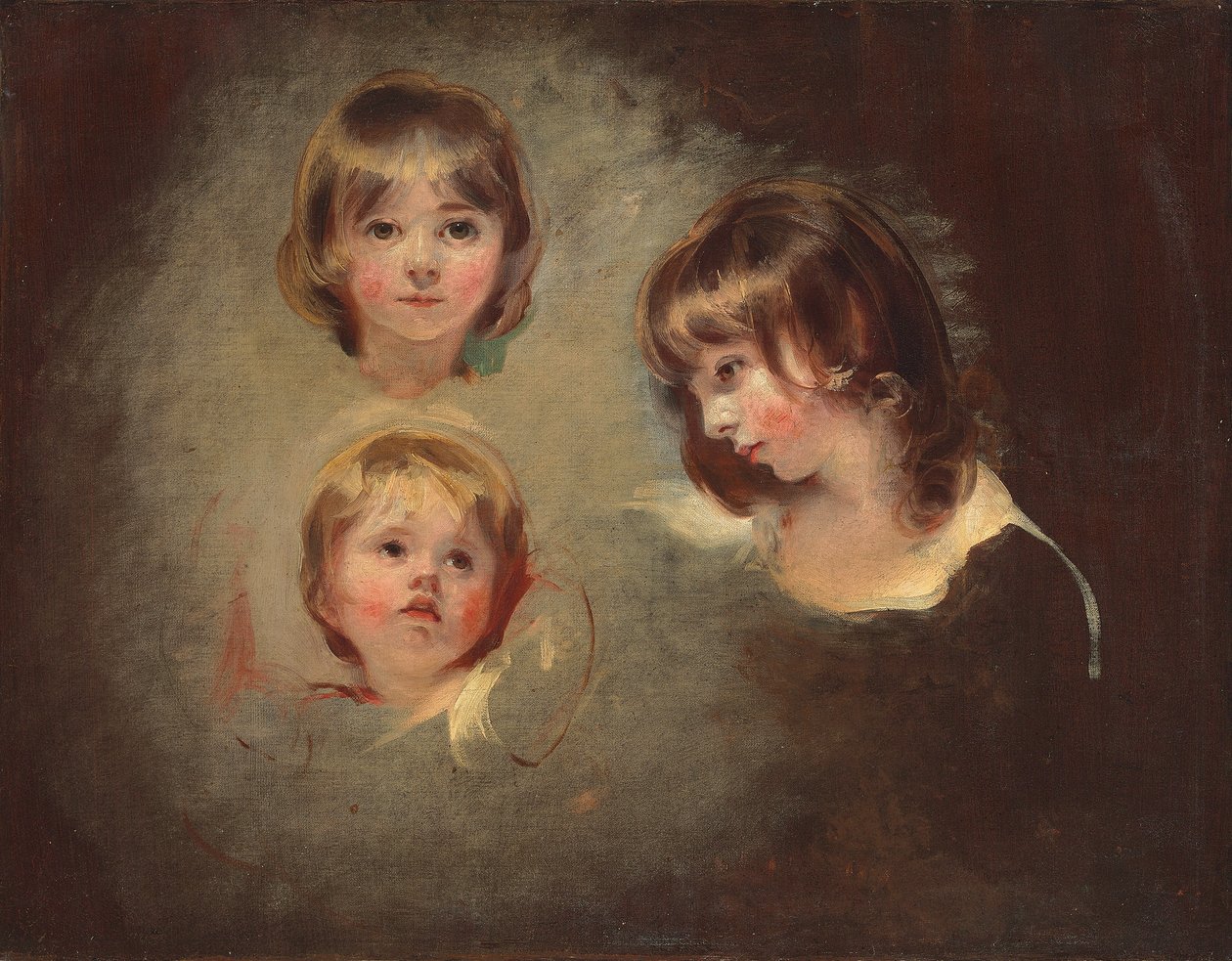 Head Studies of Emilia Mary, Juliana and Maria Boucherett by Thomas Lawrence