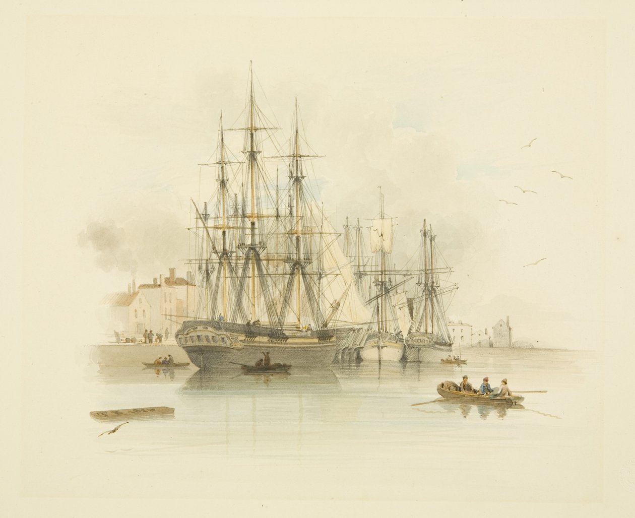 Berth Between the Two Mud Docks in The Grove, Showing One of Daniel