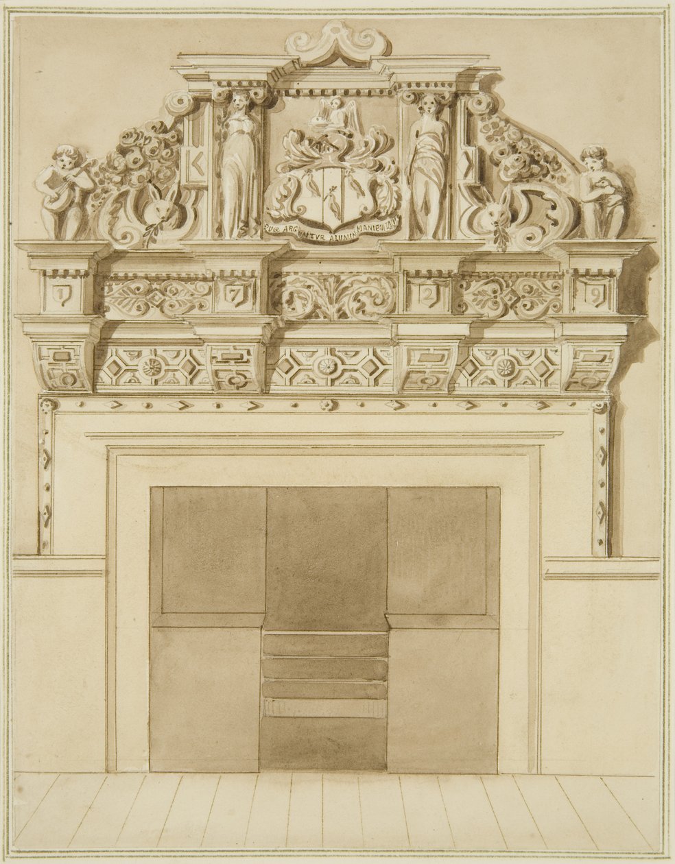 Chimneypiece dated 1729, at 139 Redcliffe Street by Thomas Leeson the Elder Rowbotham