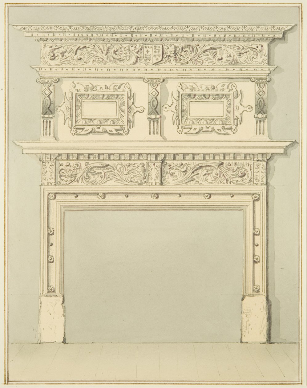 Chimneypiece in Lower Room, 9 Small Street by Thomas Leeson the Elder Rowbotham