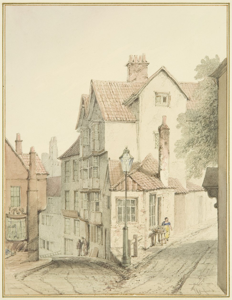 Corner of Trenchard Lane and Steep Street by Thomas Leeson the Elder Rowbotham