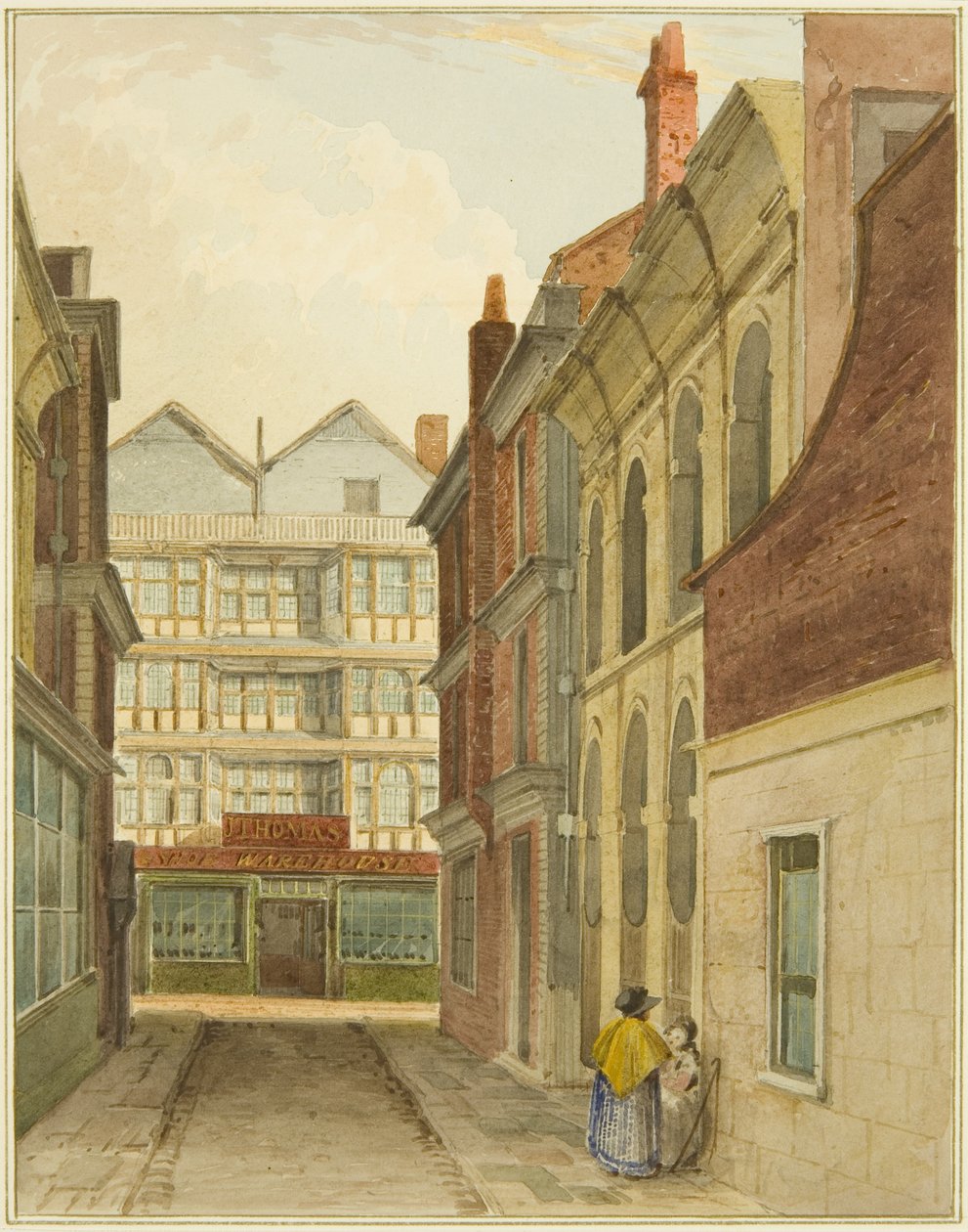 Mary-le-Port Street seen from Cheese Market by Thomas Leeson the Elder Rowbotham