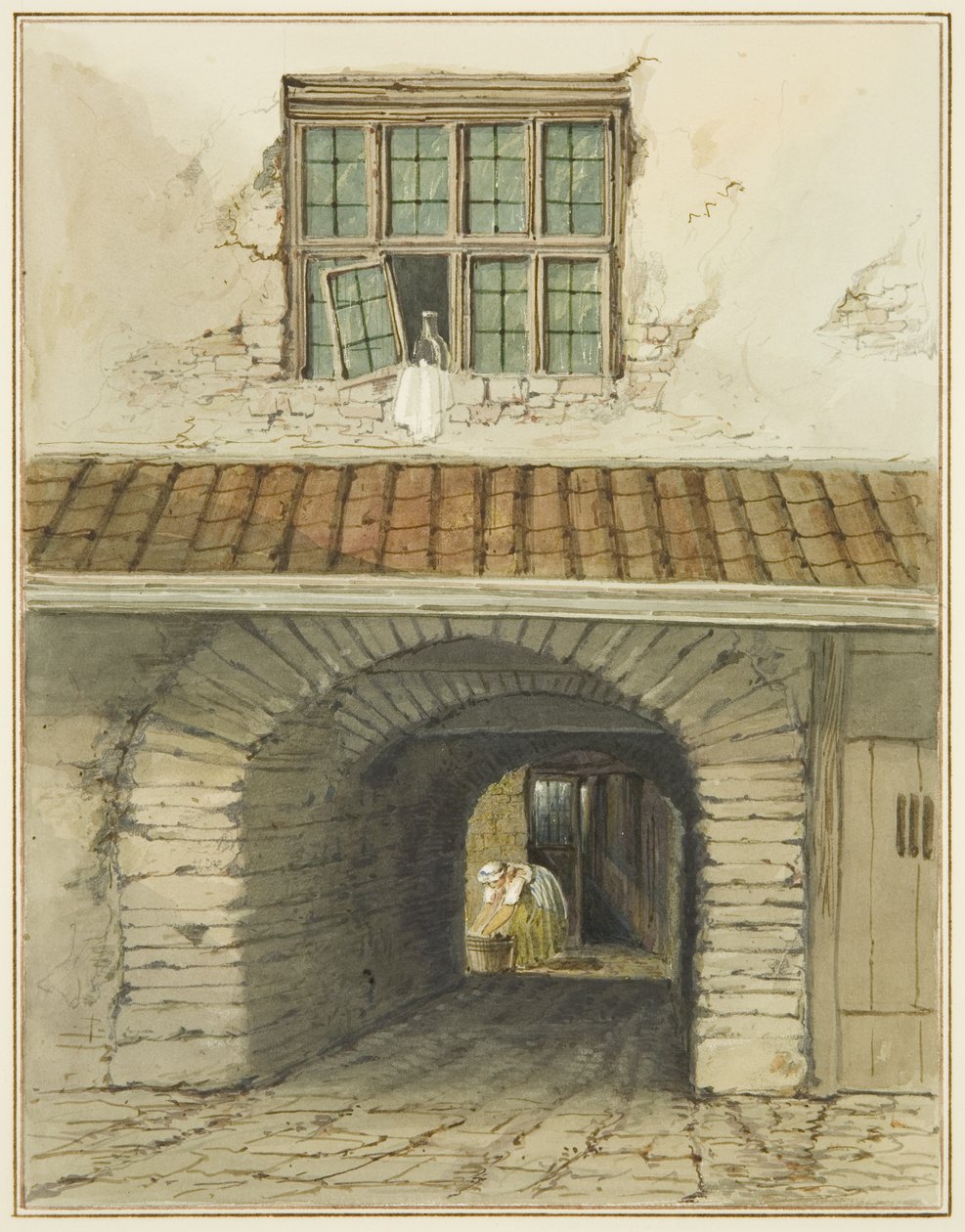Passage Archway off Marsh Street behind House by Thomas Leeson the Elder Rowbotham