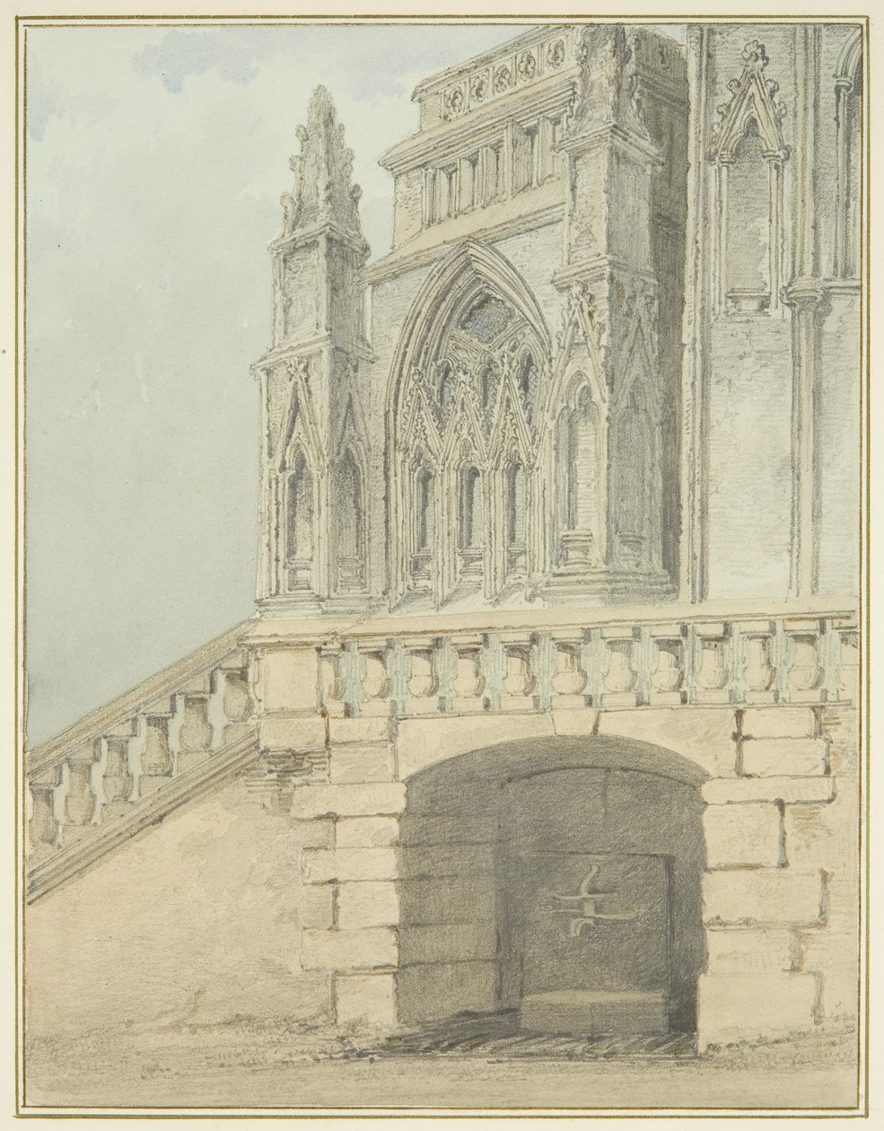 Redcliffe Conduit and part of North Porch by Thomas Leeson the Elder Rowbotham