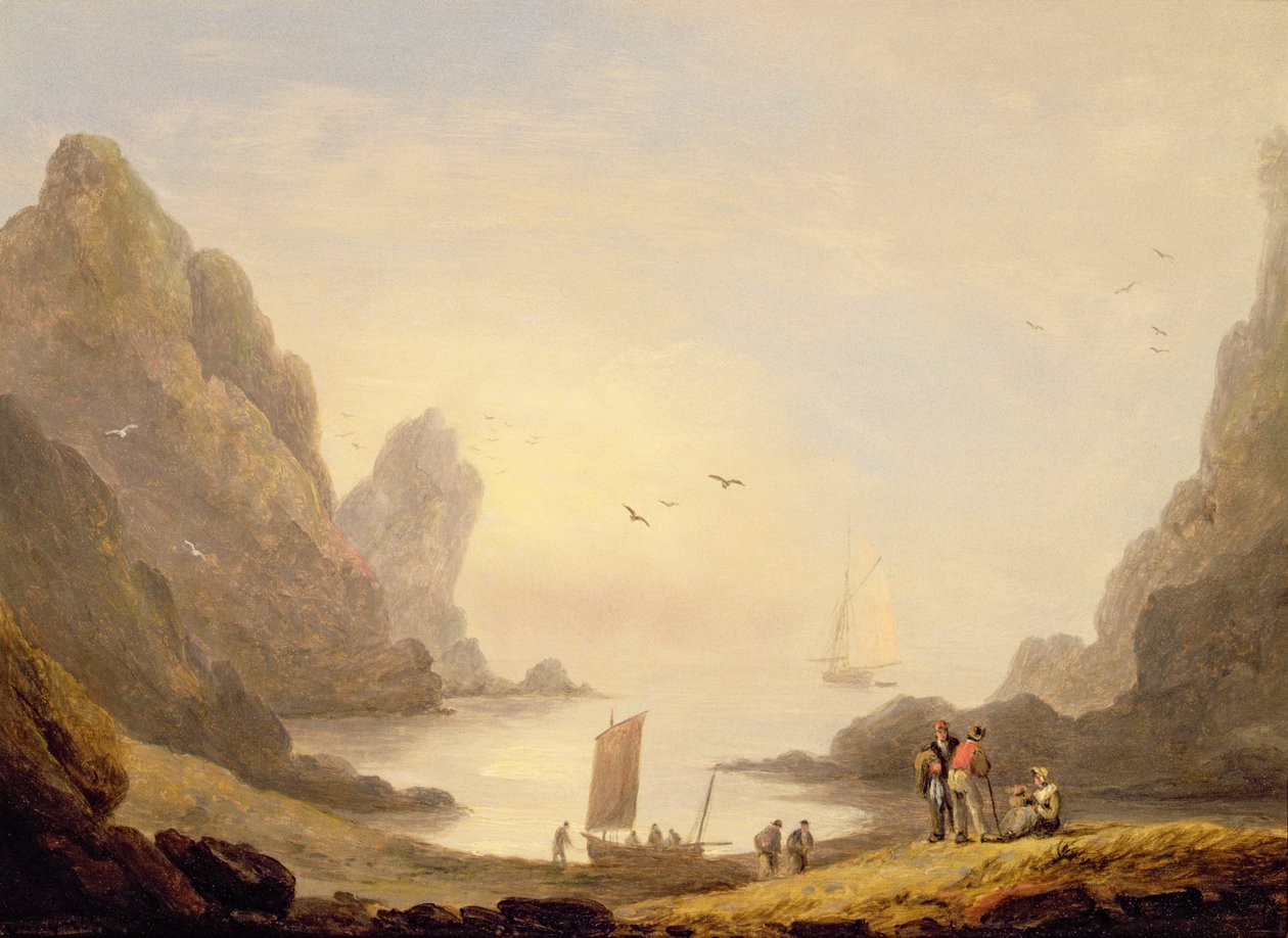 A Secluded Cove by Thomas Luny